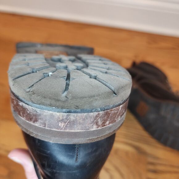 Johnston & Murphy Men's Dark Brown Trufoam Barrett  Plain Toe Leather Boot 12 - Picture 9 of 11